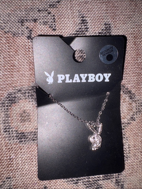 PLAYBOY Jewelry - PLAYBOY Silver-tone Crystal Bunny Pendant Necklace